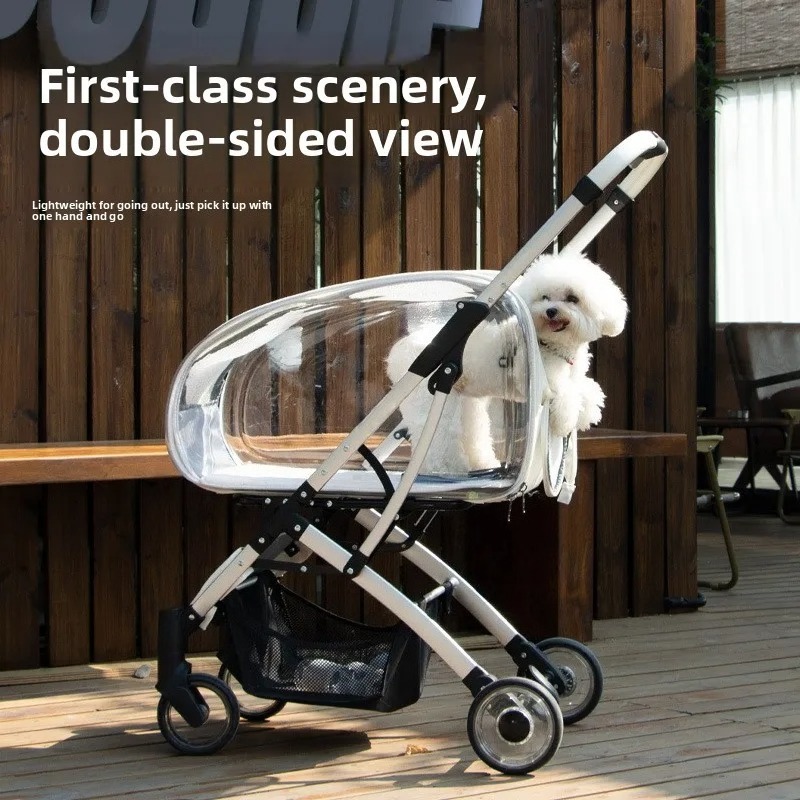 Прозрачная прогулочная коляска – обзор и цена Pet Stroller Carrier