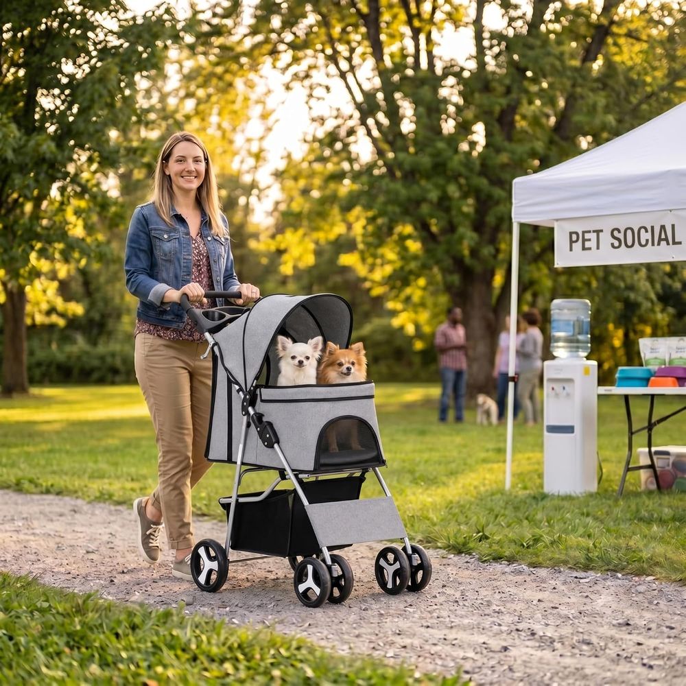 Коляска для животных, коляска  – обзор и цена Pet Stroller Carrier
