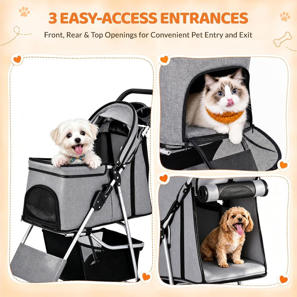 Коляска для животных, коляска  – обзор и цена Pet Stroller Carrier