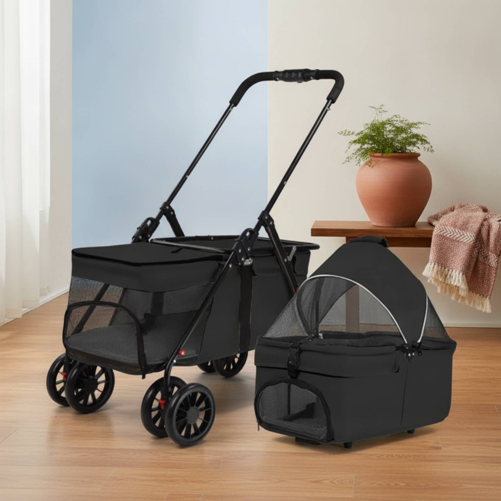 Коляска для животных с отсоеди – обзор и цена Pet Stroller Carrier