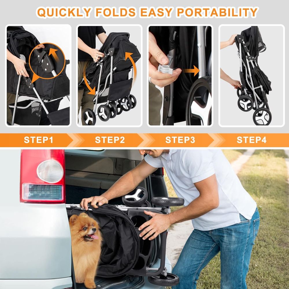 Коляска для домашних животных: – обзор и цена Pet Stroller Carrier