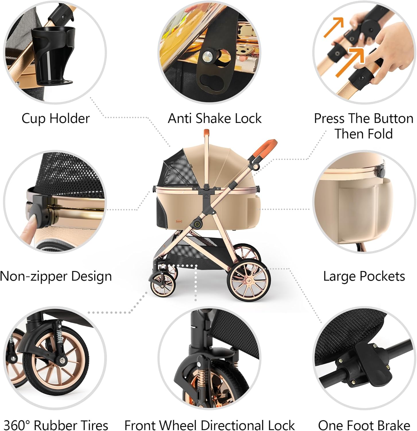 Роскошная коляска для животных – обзор и цена Pet Stroller Carrier